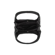 
Vista de detalle of Classic Collar & Heavy-Duty Zipper Hardware on Lunera Bolso de mano de cuero flor
