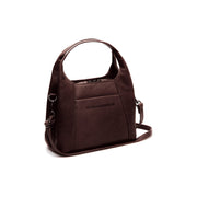 
Tailored Rib Cuffs & Hem Craftsmanship Construction Detail on Lunera Bolso de mano de cuero flor