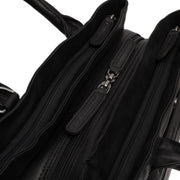 Passau Full-Grain Leather Handbag para Mujer - Vista de perfil lateral con corte ergonómico de manga