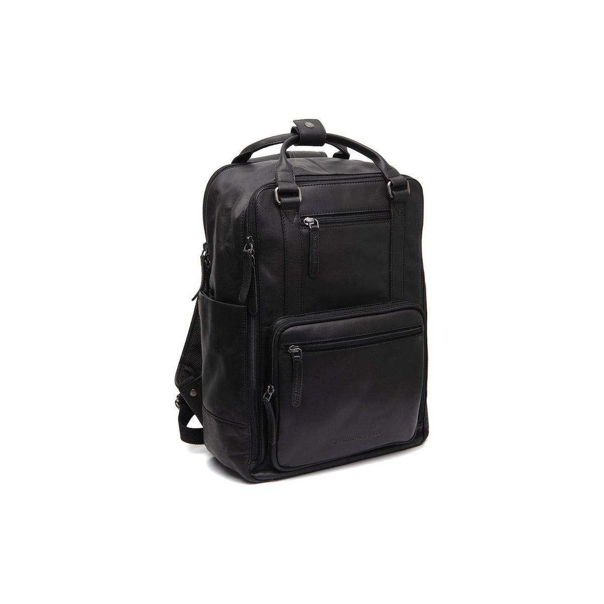 Calden Full-Grain Leather Laptop Backpack para Mujer in Classic 100% Full-Grain Leather - Full Exterior Front Profile View | Comprar online