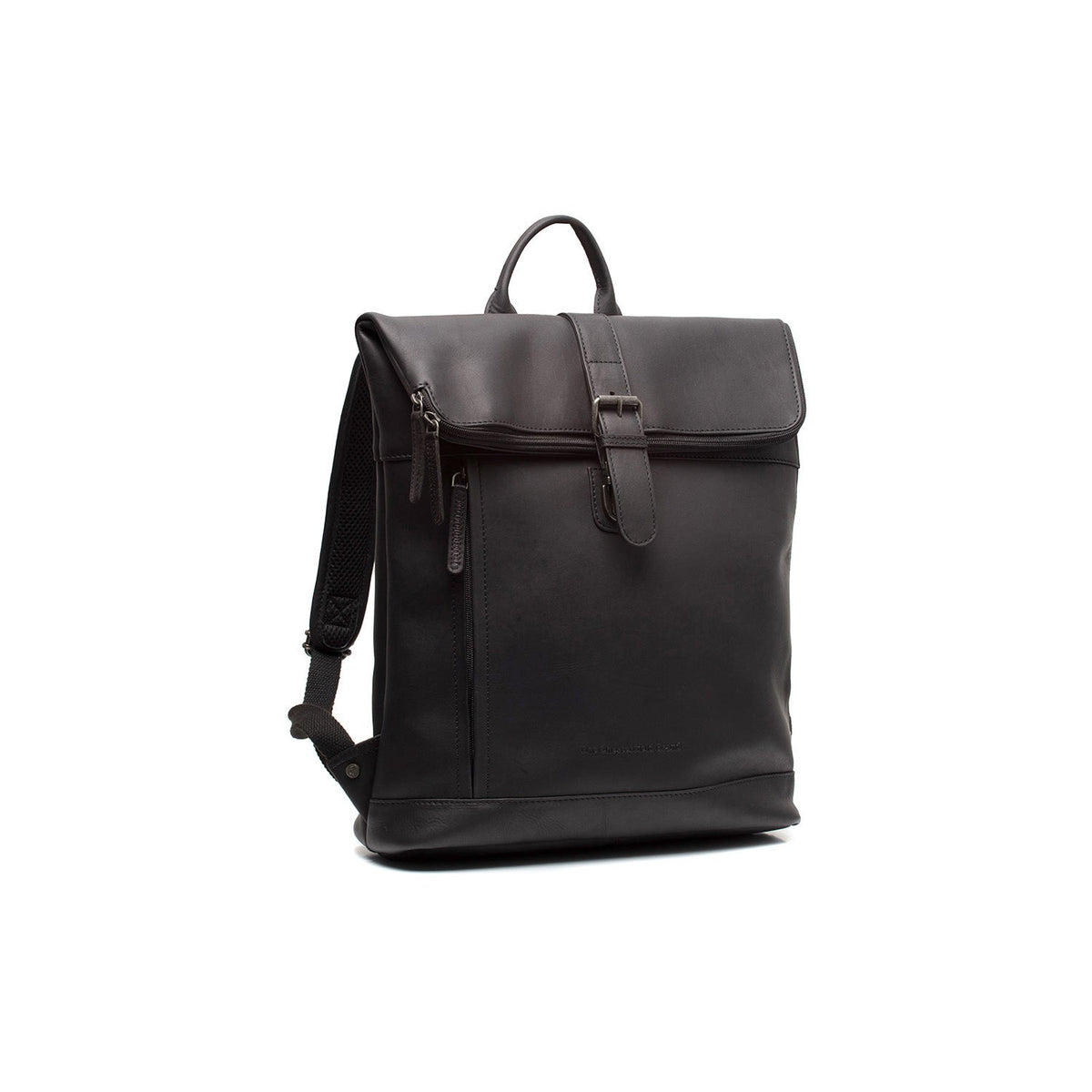 Larsson Full-Grain Leather Laptop Backpack para Mujer in Classic 100% Full-Grain Leather - Full Exterior Front Profile View | Comprar online