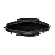 Calvi Full-Grain Leather Laptop Bag para Mujer - Structured Side Profile Showing Gusset Depth &amp; Expansion Capacity