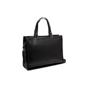 Manly Full-Grain Leather Laptop Bag para Mujer in Classic 100% Full-Grain Leather - Full Exterior Front Profile View | Comprar online