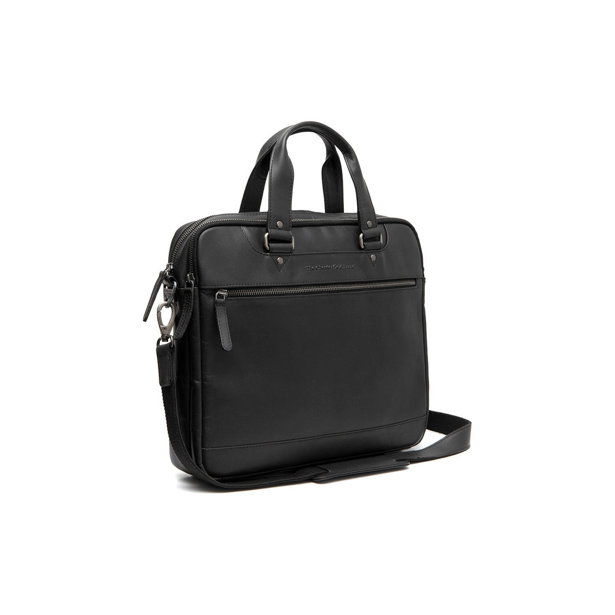 Montara Full-Grain Leather Laptop Bag para Mujer in Classic 100% Full-Grain Leather - Full Exterior Front Profile View | Comprar online