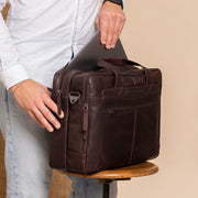 Ryan Full-Grain Leather Laptop Bag para Hombre – Vista alternativa del producto 2