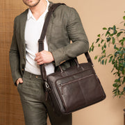 Tacama Full-Grain Leather Laptop Bag para Mujer – Vista alternativa del producto 3