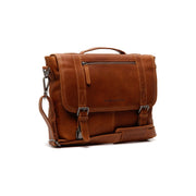 Veneto Full-Grain Leather Laptop Bag para Mujer in Classic 100% Full-Grain Leather - Full Exterior Front Profile View | Comprar online
