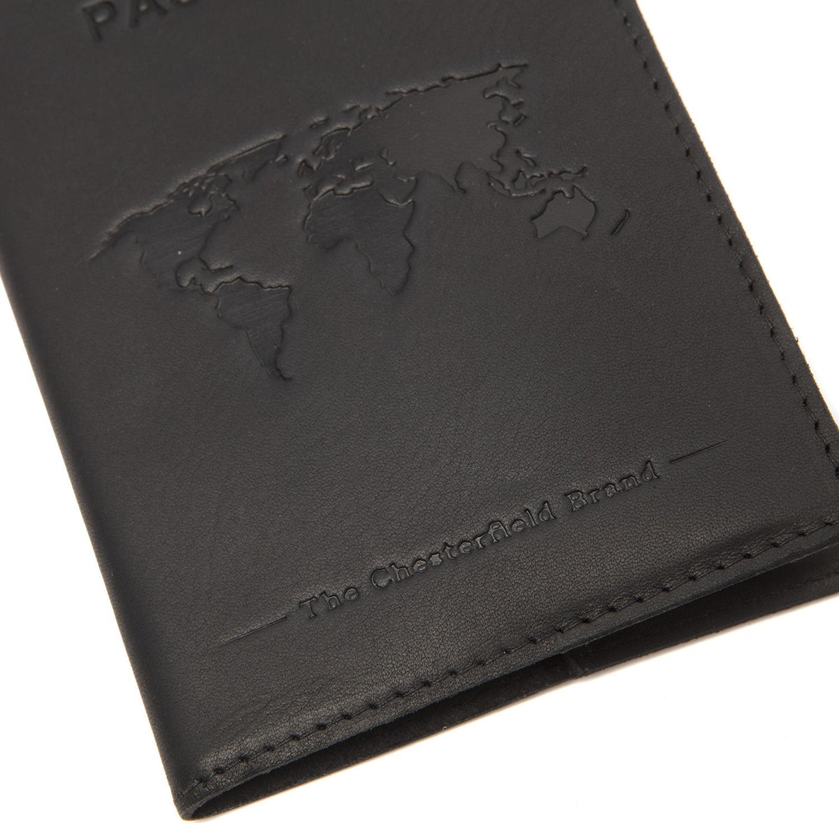 Leather Passport Case para Mujer - Vista de perfil lateral con corte ergonómico de manga