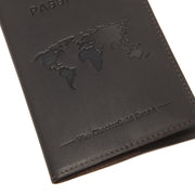 Tailored Rib Cuffs &amp; Hem Craftsmanship Construction Detail on Leather Passport Case para Mujer
