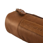 Cognac Leather Pencil Case Lea para Mujer, detail view 3