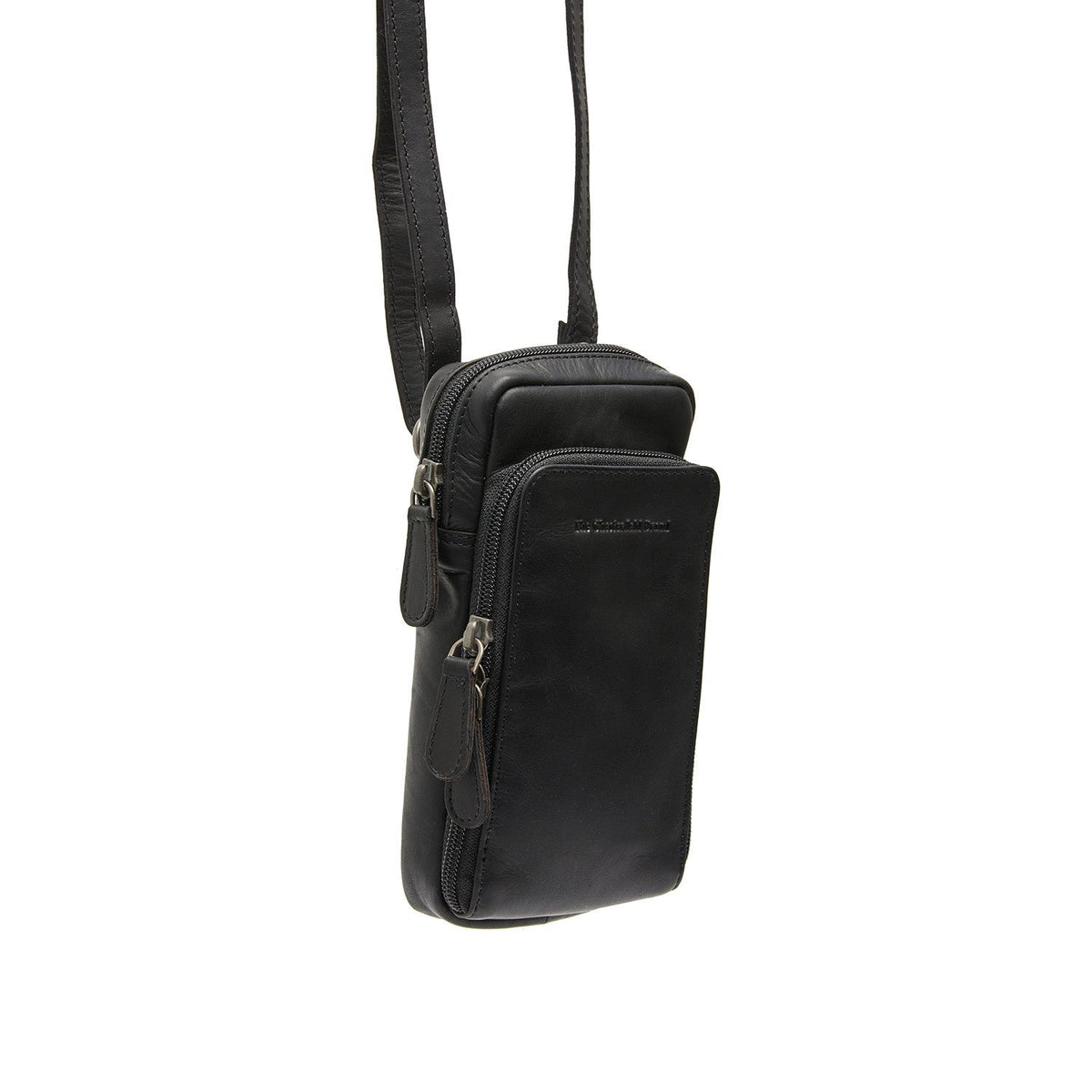 Valdes Full-Grain Leather Phone Bag en clásico 100% cuero flor integral - Vista frontal y silueta entallada | Comprar online