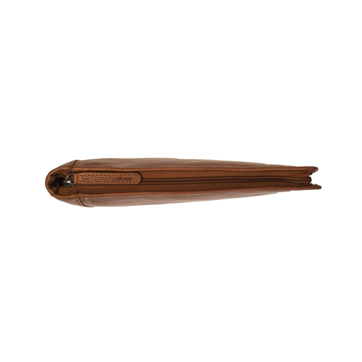 Cognac Leather Portfolio Barnet para Mujer, detail view 3