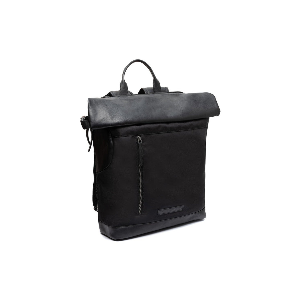 Bornholm Full-Grain Leather Roll-top Backpack para Mujer in Classic 100% Full-Grain Leather - Full Exterior Front Profile View | Comprar online