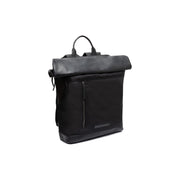 Bornholm Full-Grain Leather Roll-top Backpack para Mujer in Classic 100% Full-Grain Leather - Full Exterior Front Profile View | Comprar online