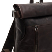 Mazara Full-Grain Leather Roll-top Backpack para Mujer – Vista alternativa del producto 2