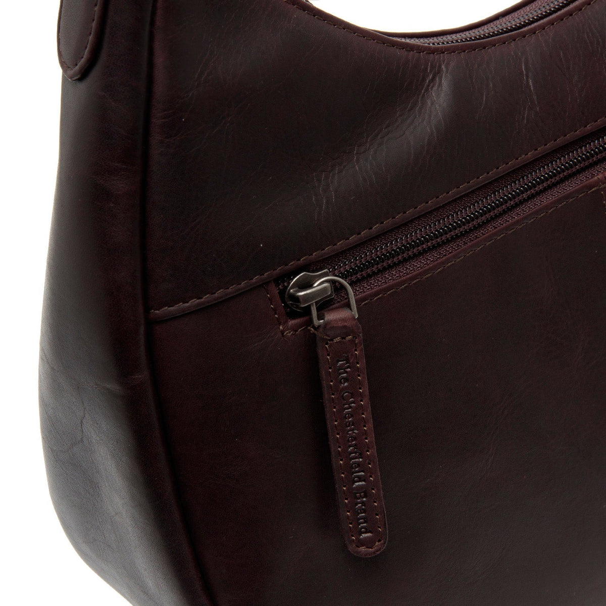 Brown Leather Shoulder Bag Alexandria, detail view 5
