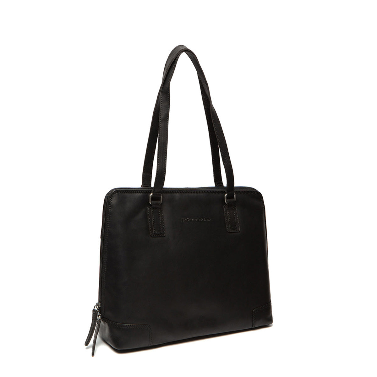 Flint Full-Grain Leather Shoulder Bag in Classic 100% Full-Grain Leather - Full Exterior Front Profile View | Comprar online
