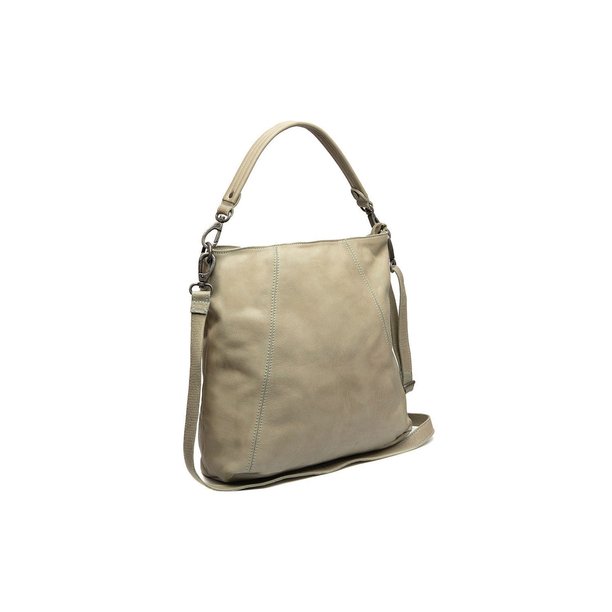 Sintra Full-Grain Leather Shoulder Bag en clásico 100% cuero flor integral - Full Exterior Vista frontal y silueta entallada | Comprar online