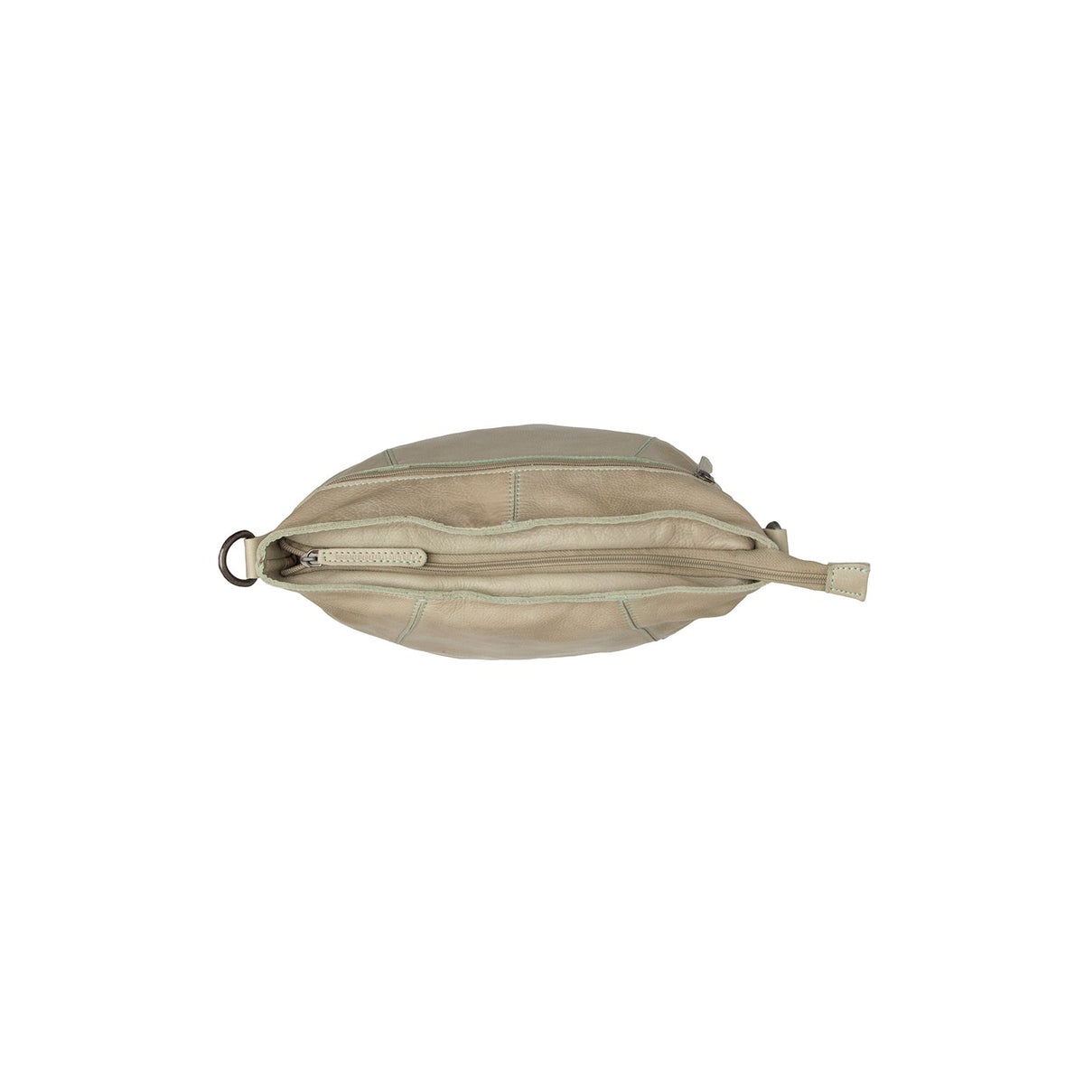 Sintra Full-Grain Leather Shoulder Bag para Mujer - Structured Side Profile Showing Gusset Depth &amp; Expansion Capacity
