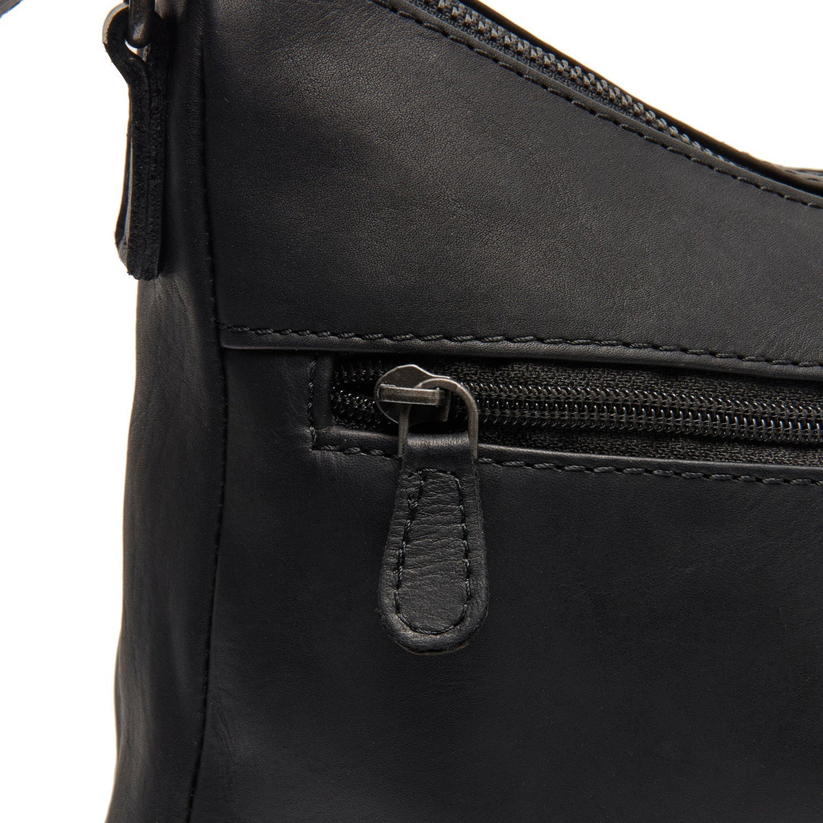 Tivra Full-Grain Leather Shoulder Bag para Mujer - Structured Side Profile Showing Gusset Depth &amp; Expansion Capacity