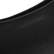Solid Antique Brass Hardware &amp; Heavy-Duty Dual Zipper Detail on Valentano Full-Grain Leather Shoulder Bag para Mujer