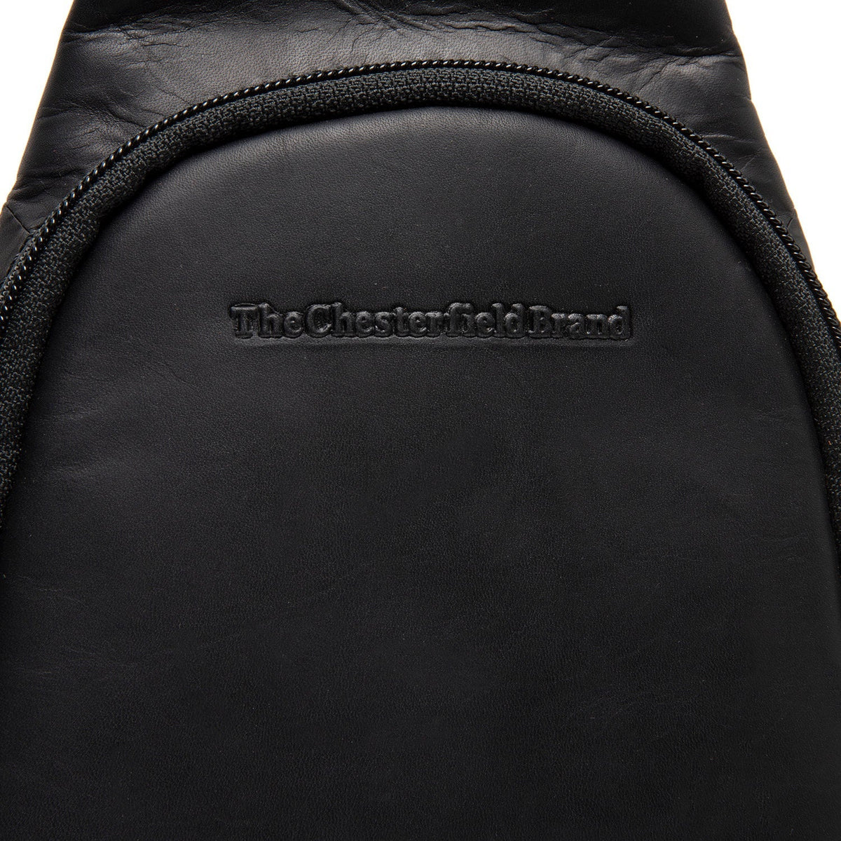 Solid Antique Brass Hardware &amp; Heavy-Duty Dual Zipper Detail on Leather Sling Bag Bowey para Mujer
