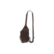 Brown Leather Sling Bag Riga para Mujer, detail view 4
