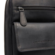 Leather Sling Bag Turelle para Mujer - Structured Side Profile Showing Gusset Depth &amp; Expansion Capacity