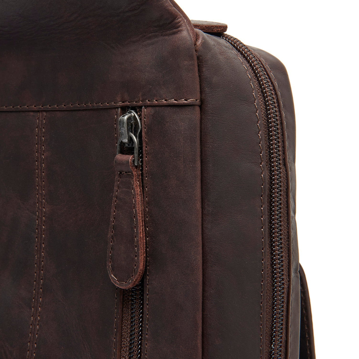 Brown Leather Sling Bag Turelle para Mujer, detail view 3