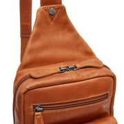 Cognac Leather Sling Bag Turelle para Mujer, detail view 1