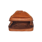Cognac Leather Sling Bag Turelle para Mujer, detail view 4