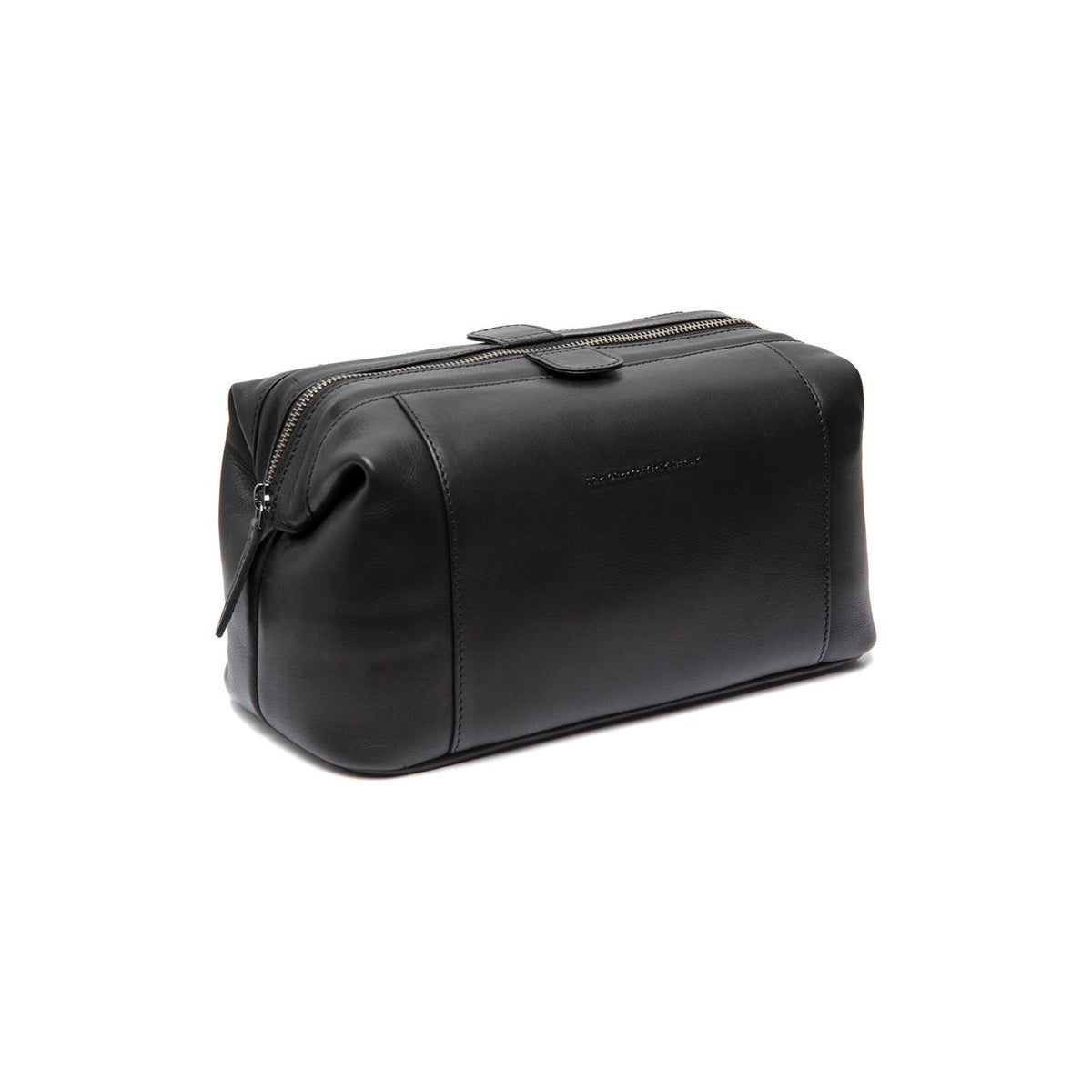 Biassa Full-Grain Leather Toiletry Bag para Mujer in Classic 100% Full-Grain Leather - Vista frontal y silueta a medida | Comprar online