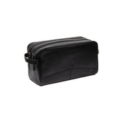 Stefan Full-Grain Leather Toiletry Bag para Mujer in Classic 100% Full-Grain Leather - Vista frontal y silueta a medida | Comprar online