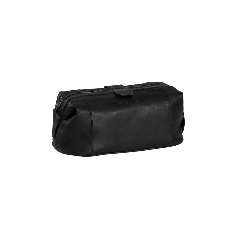Vince Full-Grain Leather Toiletry Bag in Classic 100% Full-Grain Leather - Front Profile View & Tailored Silhouette | Buy Online