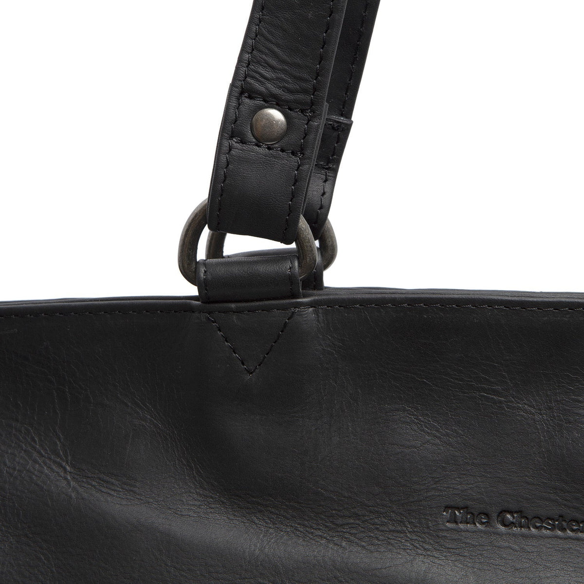 
Berlin Bolso tote de cuero flor - Perfil lateral estructurado con profundidad de fuelle