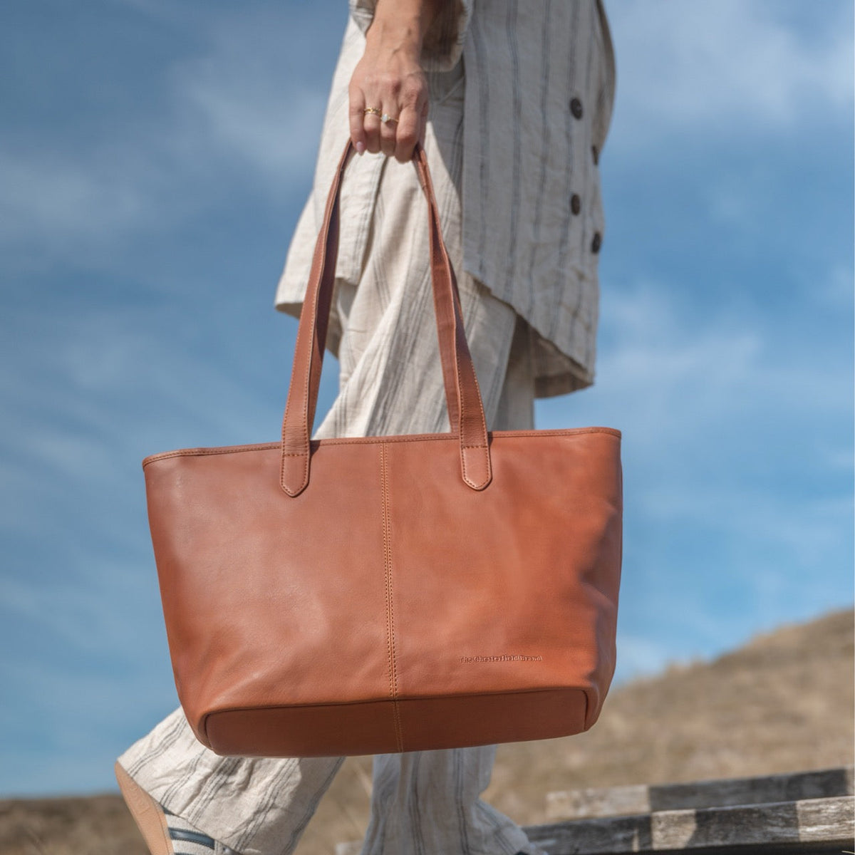 Monza Full-Grain Leather Tote Bag para Mujer – Vista alternativa del producto 2