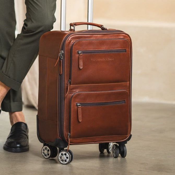 
Leather Trolley San Marino para Mujer - Vista posterior con hombros definidos y bajo impecable