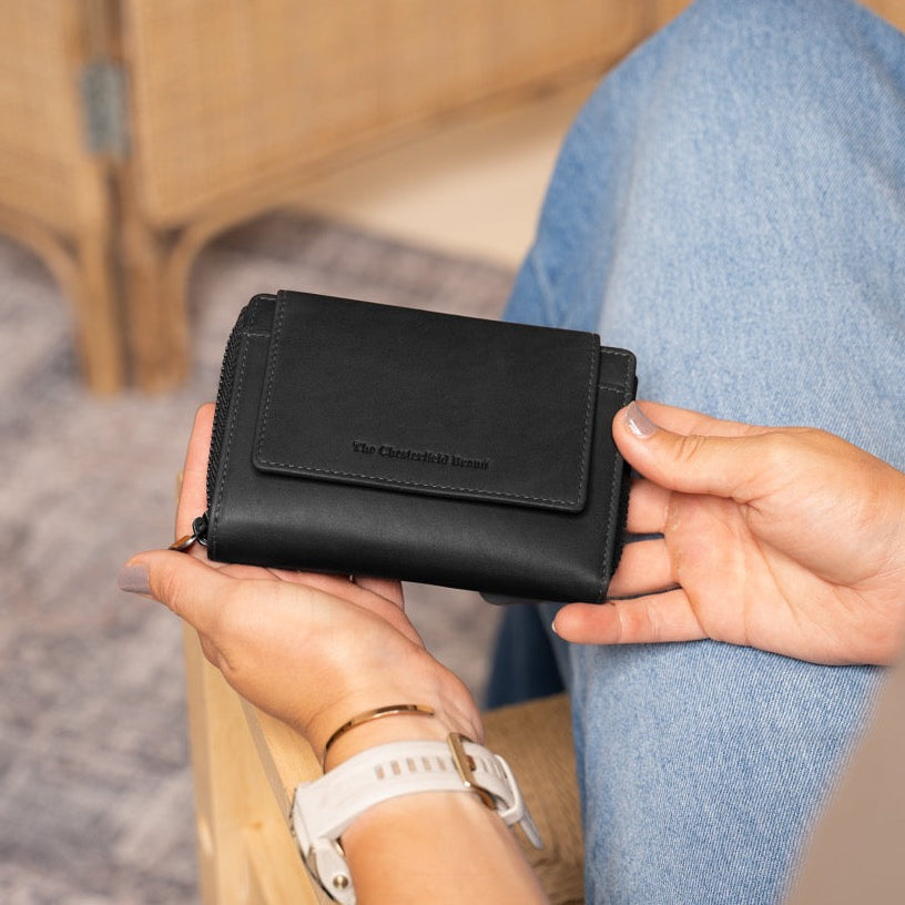 Ascot Full-Grain Cartera de Cuero para Mujer