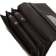 Salzburg Full-Grain Cartera de Cuero para Mujer - Structured Side Profile Showing Gusset Depth &amp; Expansion Capacity