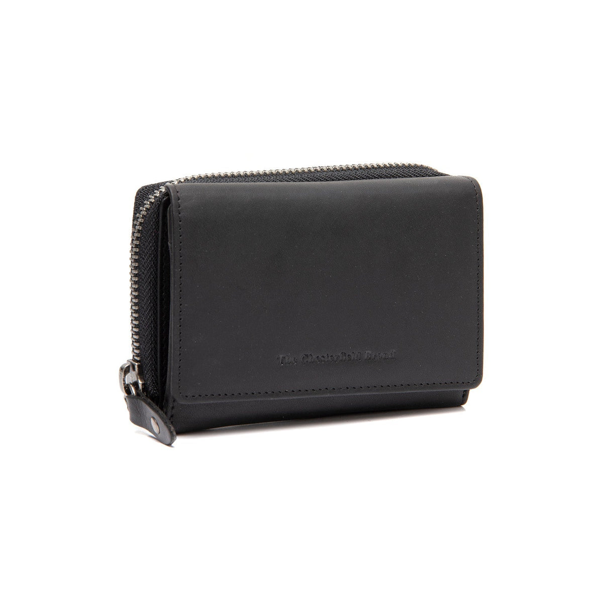 Sorraia Full-Grain Cartera de Cuero para Mujer in Classic 100% Full-Grain Leather - Full Exterior Front Profile View | Comprar online