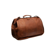 Corfu Full-Grain Leather Weekender Bag para Mujer in Classic 100% Full-Grain Leather - Full Exterior Front Profile View | Comprar online