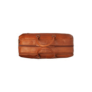 Cognac Leather Weekender Trolley Jayven para Mujer, detail view 5