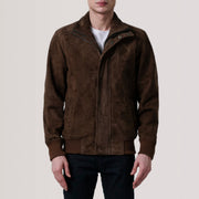 Lester Brown Suede Bomber Jacket – Vista alternativa del producto 3