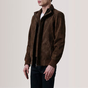 Lester Brown Suede Bomber Jacket – Vista alternativa del producto 4