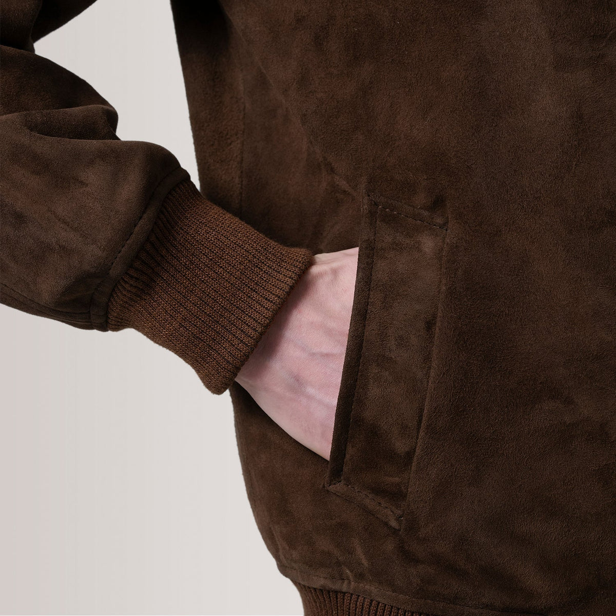 Lester Brown Suede Bomber Jacket – Vista alternativa del producto 6