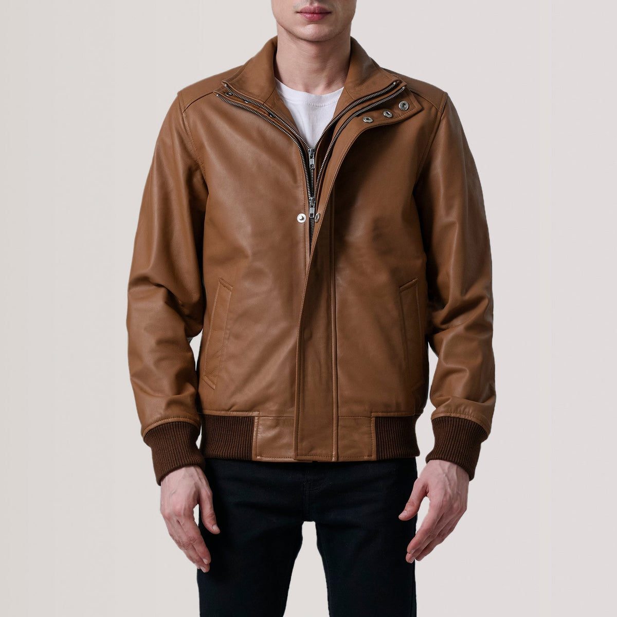 Lester Brown Suede Bomber Jacket – Vista alternativa del producto 4
