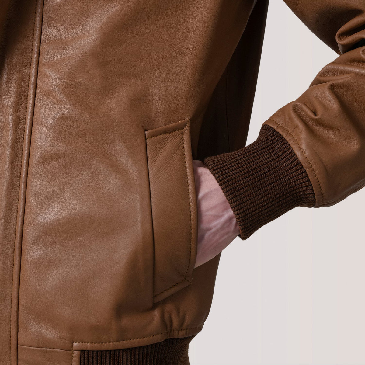 Lester Brown Suede Bomber Jacket – Vista alternativa del producto 6
