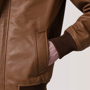 Lester Brown Suede Bomber Jacket – Vista alternativa del producto 6
