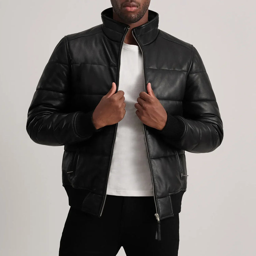 Lucas Cazadora Bomber de Cuero para Hombre