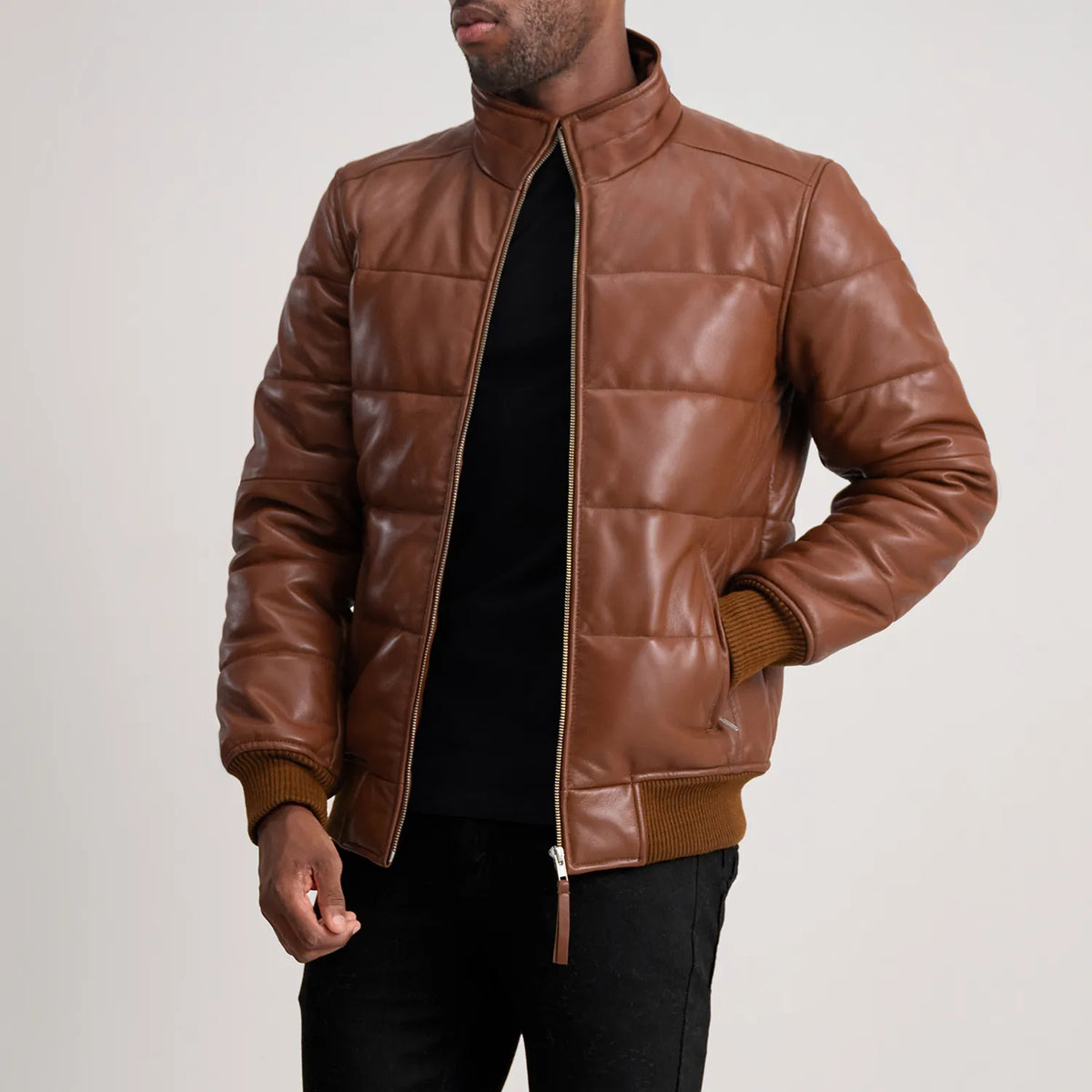Lucas Cazadora Bomber de Cuero para Hombre – Vista alternativa del producto 1